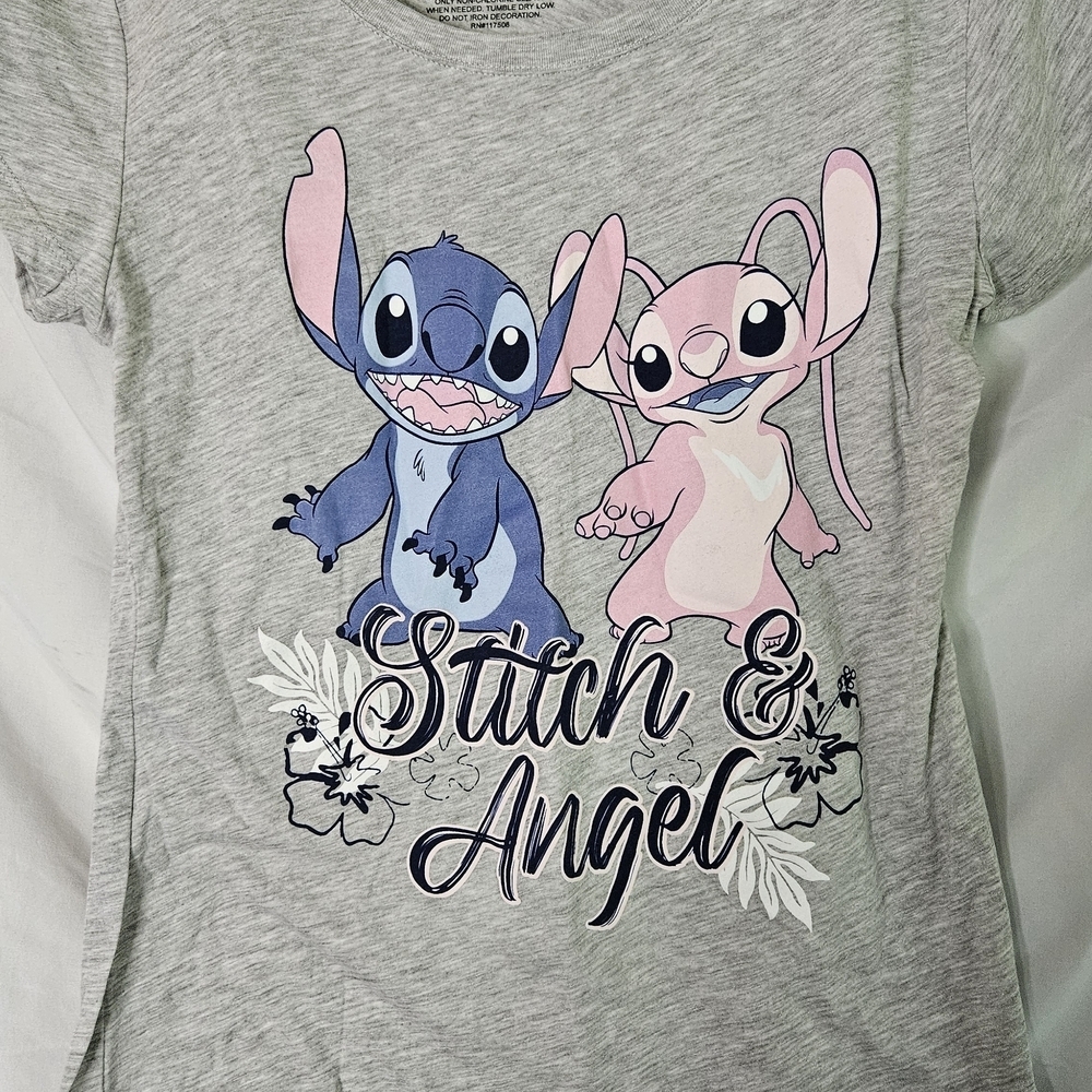 Disney Gray Stitch Logo Tee